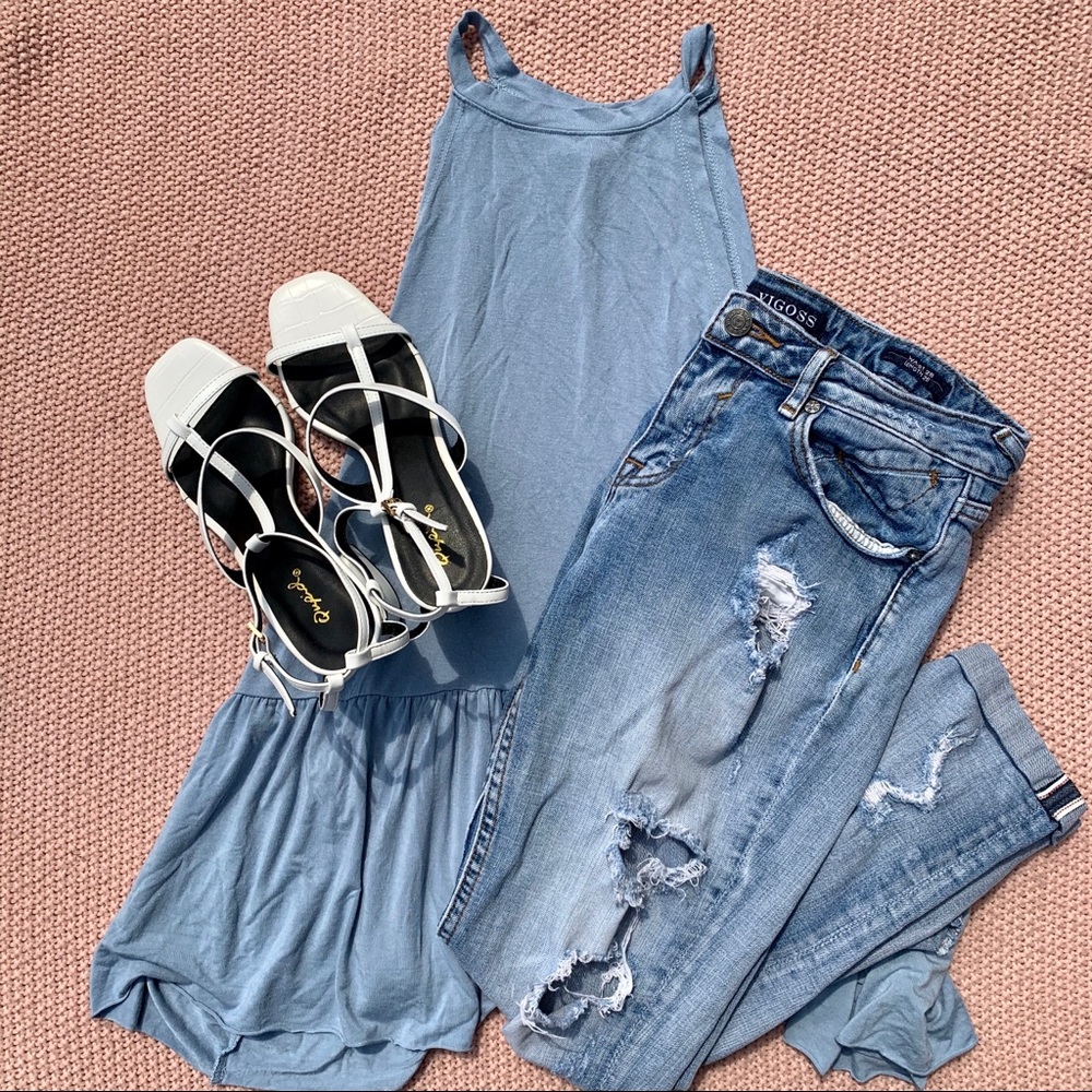 Baby Blue Ruffle Top - Picture 5 of 5